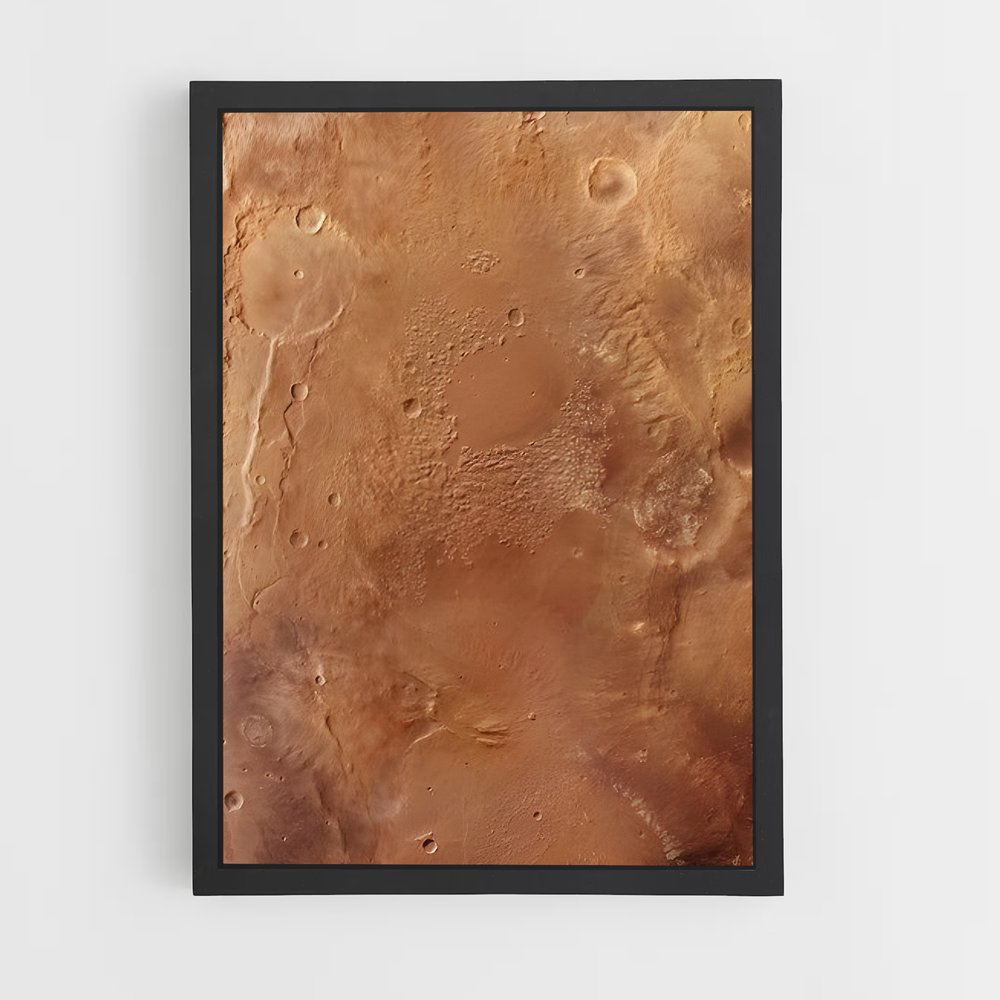 Poster magnifique surface de Mars – affiche Système solaire (vue 2)